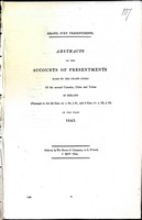  - Abstractsof the Accountments made by the Grand Juries of the several Counties Cities and Towns in Ireland in the Year 1844 -  - KEX0309442