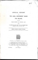  - Annual Report of The Local Government Board for Ireland for the year ended 31st March 1917 -  - KEX0309505