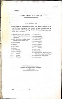  - Forgeries on Banks An Account of the Number of Prosecutions for Forgery upon Banks in Ireland for the last Ten Years nyticing the Date at which the Bank of Ireland issued an improved note -  - KEX0309592