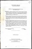 Sir Robert Ferguson - Poor Relief ( Ireland ):Returns showing by Counties the Total number of Paupers ( In-door and Out-door ) in receipt of Relief on the first day of january 1852 -  - KEX0309607