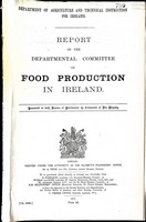  - Report of the Departmental Committee on Food Production in Ireland -  - KEX0309628