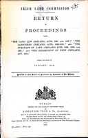  - Irish Land Commission Return of the Proceedings During the Month of January and February 1896 -  - KEX0309643