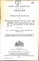  - Irish Land Commission Return of Proceedings for the Months of July to December 1895 -  - KEX0309644