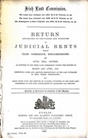  - Irish Land Commission Return according to Provinces and Counties of Judical Rents for March and April 1896 -  - KEX0309645