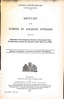  - Return of the Number of Agrarian Outrages reported to the Royal Irish Constabulary during the quarter ended 30th June 1890 -  - KEX0309668