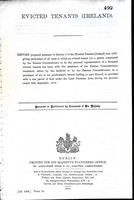  - EvictedTenants ( Ireland ): Return giving Particulars of all cases in which an evicted tenanthas been with the assistance of the estate Commissioners been reinstated. -  - KEX0309734