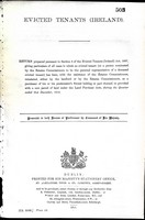  - Evicted Tenants ( Ireland) Return of all cases where an evicted tenant has been reinstated during the quarter ended 31st December 1910 -  - KEX0309739