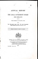 His Majesty'S Stationery Office - Annual Report Of The Local Government Board For Ireland, For The Year Ended 31st March, 1910 -  - KEX0309743