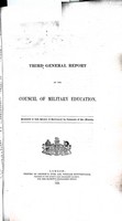  - Third General Report by the Council of Military Education -  - KEX0309746