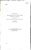  - Abstract of the Receipts and Issues of the Treasury in Irelandin one year from 5th January 1809 to 5th January 1810together with the Remains -  - KEX0309821