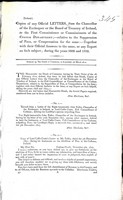  - ( Ireland ) : Copies of Official Letters from the Chancellor of the Exchequeror the Board of Treasury of Irelandrelatibve tothe Supression of Feesduring the years 1809 and 1810 -  - KEX0309824