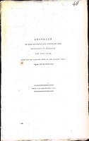  - ( Ireland ) : Abstract of the Receipts and Issues of the Treasury in Ireland for one year from the 5th January 1806 to 5th January 1807 together with the Remains -  - KEX0309848