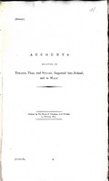  - ( Ireland) Accounts relating to Tbacco, teas, and Sugars importred into Ireland and to Malt -  - KEX0309852