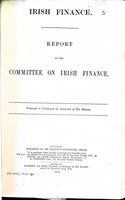  - Irish Finance.Report by the Committee On Irish Finance -  - KEX0309881