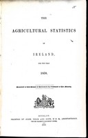  - The Agricultural Statistics of Ireland for the Year 1858 -  - KEX0309886