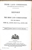  - Report of The Irish Land Commisssioners for the Period from 22nd August 1886 to 22nd August 1887 -  - KEX0309937