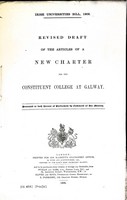  - Irish Universities Bill, 190 Revised draft of the articles of a New Charter for the Constituent College at Galway -  - KEX0309945