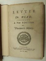 [Samuel Buckley] - A Letter to Dr. Mead Concerning a New Edition of Thuanus's History. -  - KHS0009129