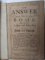 Samuel Grascombe - An Answer to a Book Entitled, A Short and Plain Way to the Faith and Church. Composed Many Years Since, By That (as they site him) Eminent Divine Mr. Richard Huddleston, of the English Congregation of the Order of St. Benedict. And now Published for the  -  - KHS0009157