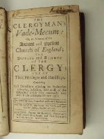 [Anon] - The Clergyman's Vade-Mecum: Or, an Account of the Ancient and Present Church of England; The Duties and Rights of the Clergy And of Priviledges and Hardships. Containing Full Directions Relating to Ordination, Institution, Induction and Most of the Diffi -  - KHS0025204