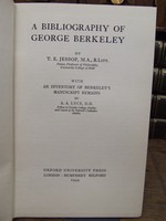 T. E. Jessop - A bibliography of George Berkeley -  - KHS0032143