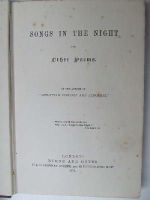 Anon. - Songs in the Night and Other Poems -  - KHS1004467