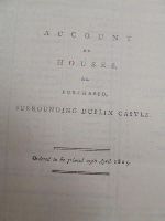  - [Account of Houses, &c. Purchased , Surrounding Dublin Castle. 1805] -  - KON0823740