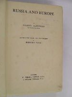 Gregor (Translated By Bernard Miall) Alexinsky - Russia and Europe -  - KST0001115