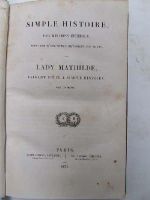 Lady Mathilde [Elizabeth Inchbald] - Simple Histoire, par Mistress Inchbald. Prédedée d'une notice historique sur sa vie -  - KTJ0003191