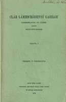 Pádraig Ó Fiannaachta - Clár Laimhscríbhinní Gaeilge, Leabharlann na Cléire agus Mionchnuasaigh. Fascúl 1. -  - KTK0098125